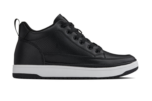 CALTO - Q271 - 2 Inches Taller (Black Noir) - Elevated Leatherette Micro-Perforated Sneakers