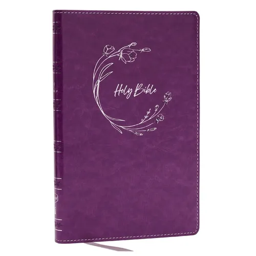 NKJV Holy Bible, Ultra Thinline, Purple Leathersoft, Red Letter, Comfort Print - Imitation Leather