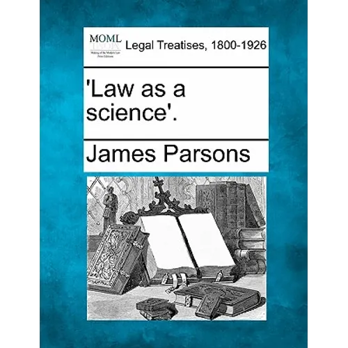 'law as a Science'. - Paperback