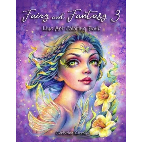 Fairy and Fantasy 3 Line Art Coloring Book - Paperback