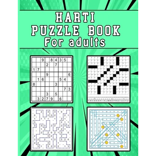 Harti Puzzle Book for Adults: large print Puzzle book mixed ! Soduko, word search, CodeWord and Slitherlink - Paperback