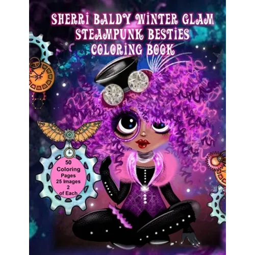 Sherri Baldy Winter Glam Steampunk Besties Coloring Book - Paperback