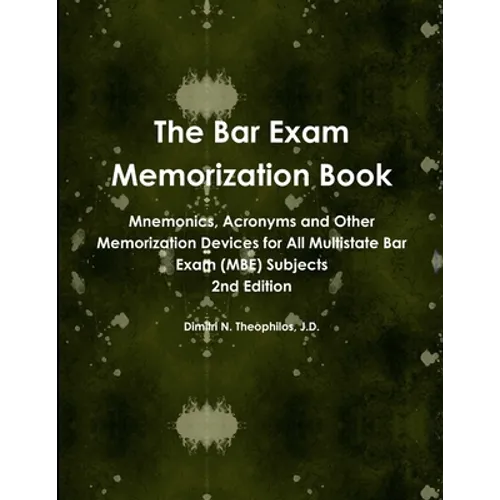 The Bar Exam Memorization Book - Paperback