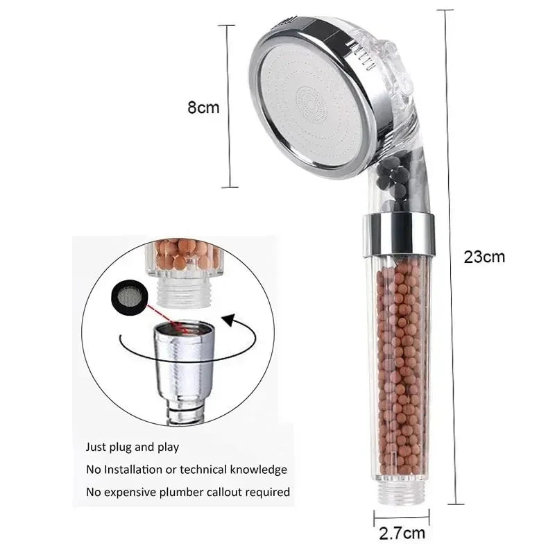 ๐ฟ Ultra Global High-Pressure SPA Shower Head โ Water-Saving Nozzle with Built-In Filter | Premium Bathroom Upgrade