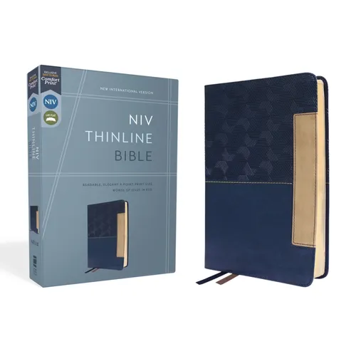 Niv, Thinline Bible, Leathersoft, Blue, Red Letter, Comfort Print - Imitation Leather