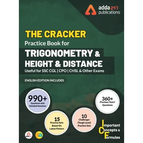The Cracker Practice Book for Trigonometry and Height & Distance (In English Printed Edition) - Paperback