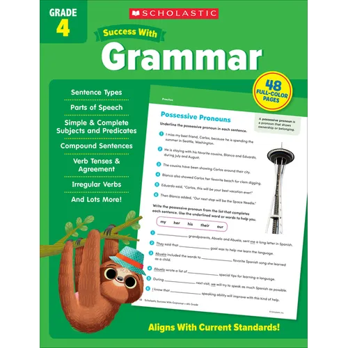 Scholastic Success with Grammar Grade 4 Workbook - Paperback
