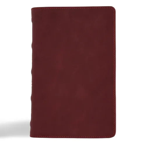 CSB Personal Size Bible, Holman Handcrafted Collection, Marbled Burgundy Premium Calfskin - Leather