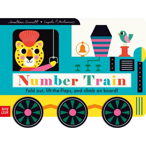 Number Train: Fold Out, Lift-The-Flaps, and Climb on Board! - Board Book