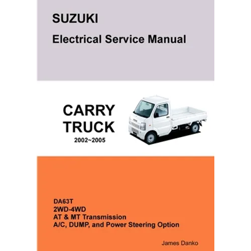 SUZUKI CARRY DA63T Electrical Service Manual & Diagrams - Paperback