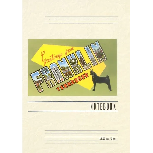 Vintage Lined Notebook Greetings from Franklin, Tennessee - Paperback