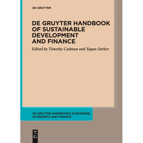 de Gruyter Handbook of Sustainable Development and Finance - Paperback