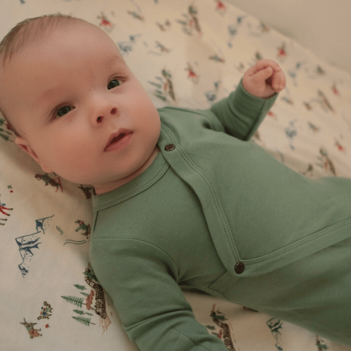 2 pc. footie set | Red and Green