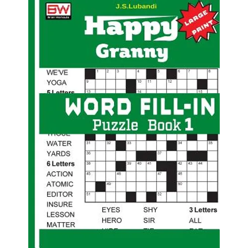 Happy Granny WORD FILL-IN Puzzle Book 1 - Paperback