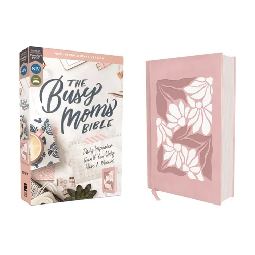 Niv, the Busy Mom's Bible, Leathersoft Over Board, Pink, Red Letter, Comfort Print: Daily Inspiration Even If You Only Have One Minute - Imitation Leather