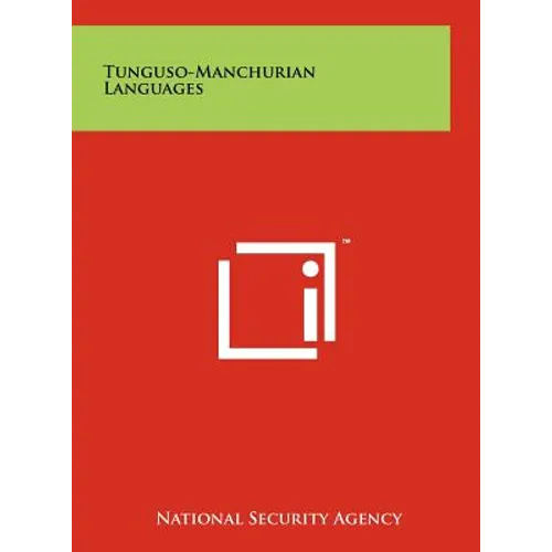 Tunguso-Manchurian Languages - Hardcover