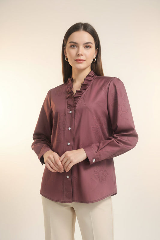 Women's Lace Print Blouse