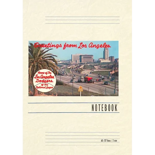 Vintage Lined Notebook Greetings from Los Angeles - Paperback