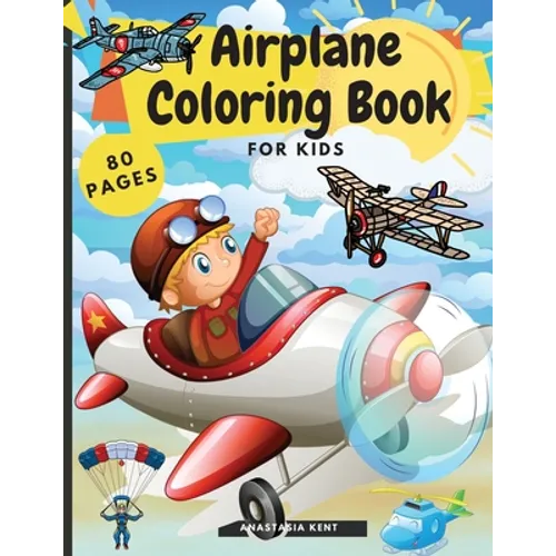 Airplane Coloring Book for Kids - Paperback