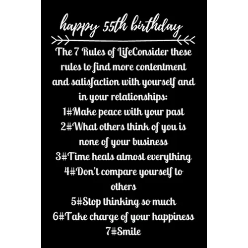 happy55th birthday The 7 Rules of Life - Paperback
