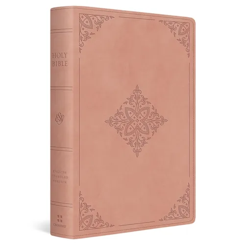 ESV Holy Bible: Dyslexia-Friendly Edition (Trutone, Blush Rose, Fleur-De-Lis Design) - Imitation Leather