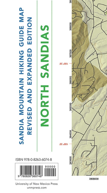 Sandia Mountain Hiking Guide Map, Revised and Expanded Edition - Folded