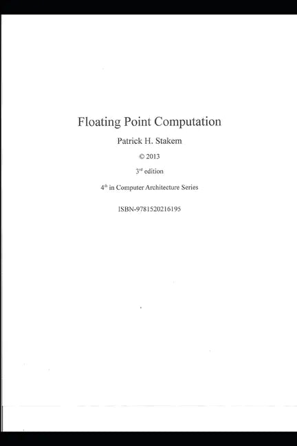 Floating Point Computation - Paperback