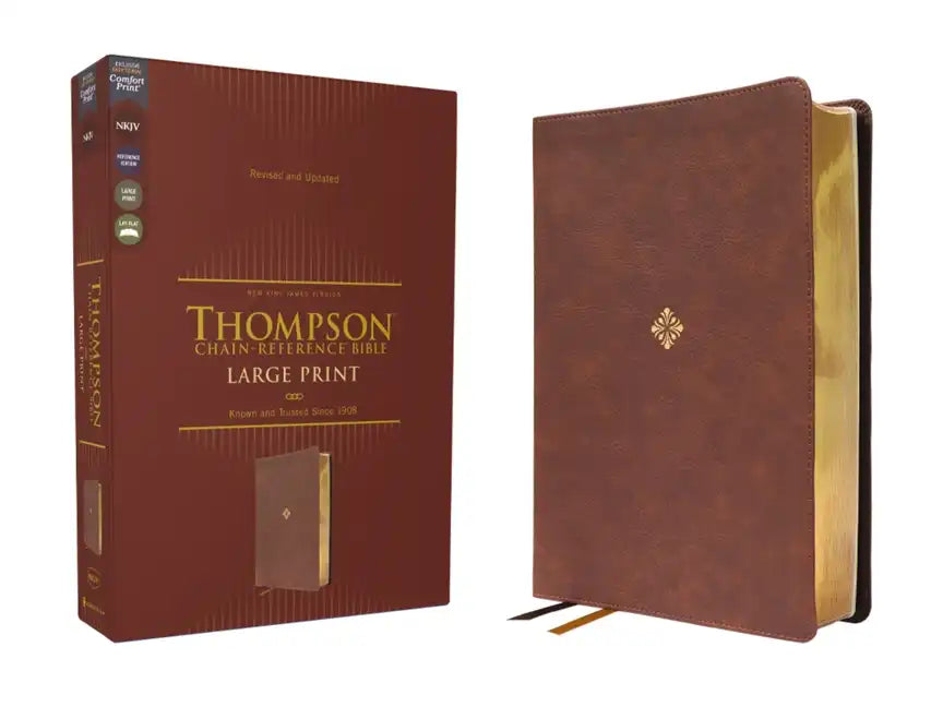 Nkjv, Thompson Chain-Reference Bible, Large Print, Leathersoft, Brown, Red Letter, Comfort Print - Imitation Leather