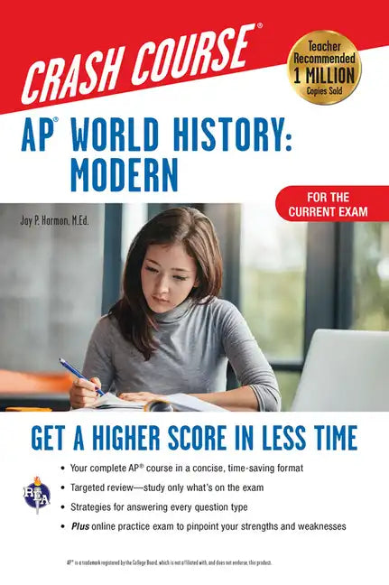 Ap(r) World History: Modern Crash Course, Book + Online: Get a Higher Score in Less Time - Paperback