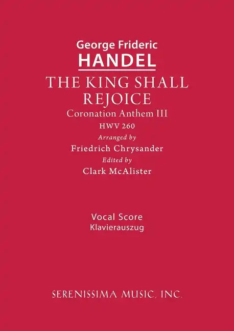 The King Shall Rejoice, HWV 260: Vocal score - Paperback