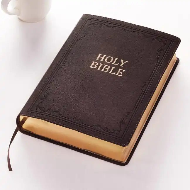 KJV Super Giant Print Lux-Leather Brown - Imitation Leather