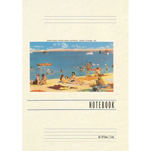 Vintage Lined Notebook Greetings from New Suffolk, Long Island, New York - Paperback