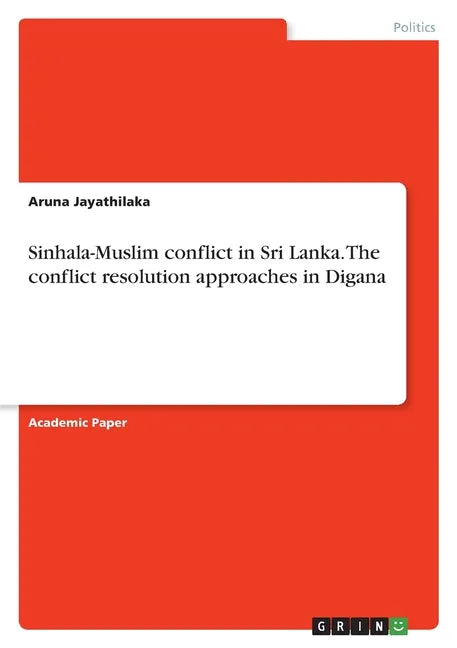 Sinhala-Muslim conflict in Sri Lanka. The conflict resolution approaches in Digana - Paperback