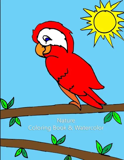 Nature Coloring Book & Watercolor - Paperback