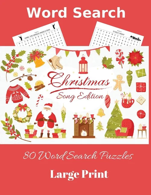 Word Search Christmas Song Edition: 80 Word Search Puzzles, Large Print - Paperback