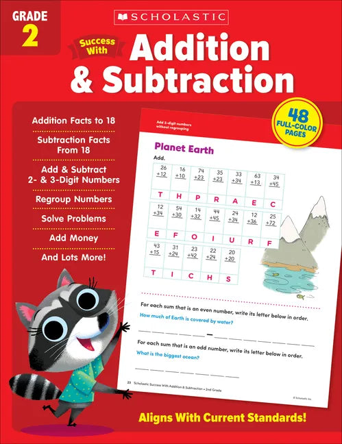 Scholastic Success with Addition & Subtraction Grade 2 Workbook - Paperback