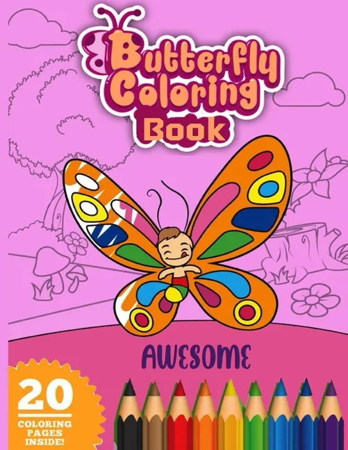 Awesome Butterfly Coloring Book: Beautiful Dover natural butterfly coloring book - Paperback