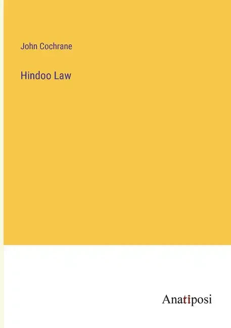 Hindoo Law - Paperback