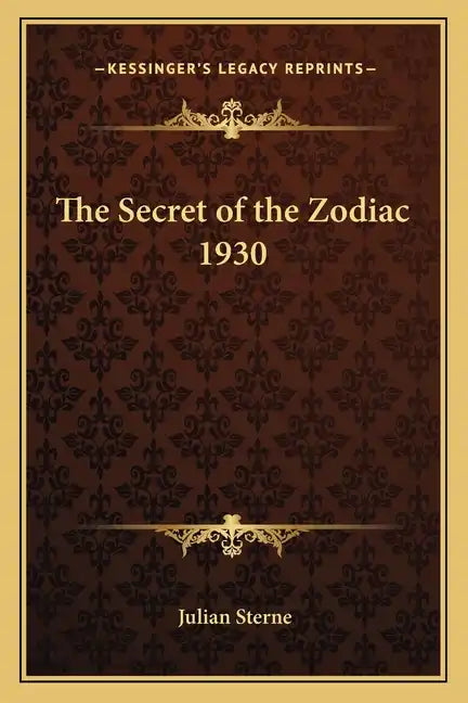 The Secret of the Zodiac 1930 - Paperback