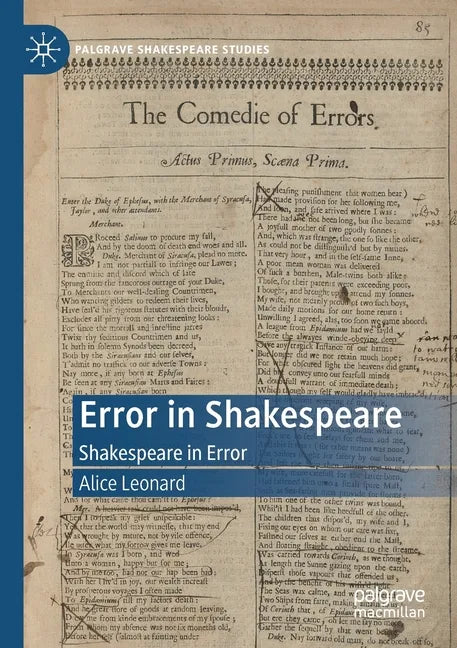 Error in Shakespeare: Shakespeare in Error - Paperback