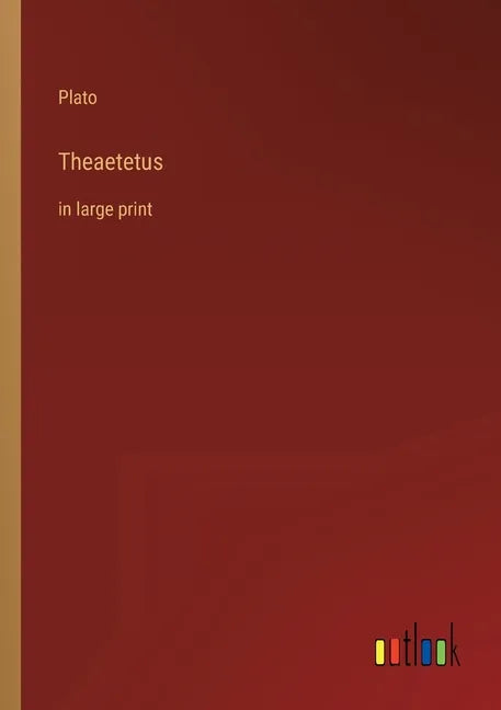 Theaetetus: in large print - Paperback