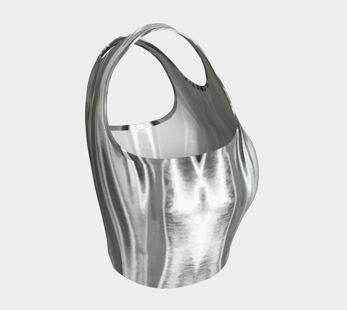 Women's Molten Silver Athletic Crop Top