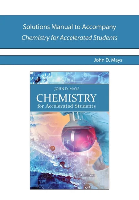 Solutions Manual to Accompany Chemistry for Accelerated Students - Paperback