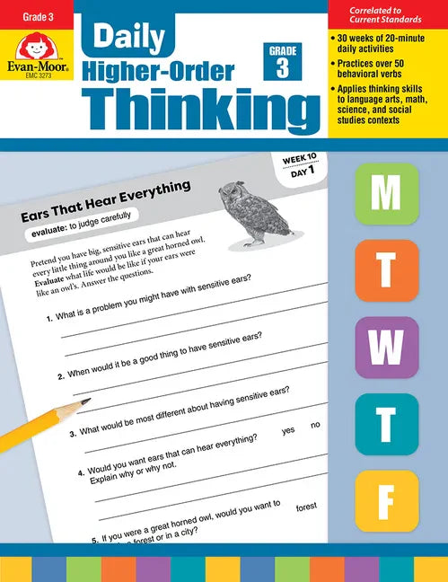 Daily Higher-Order Thinking, Grade 3 Teacher Edition - Paperback