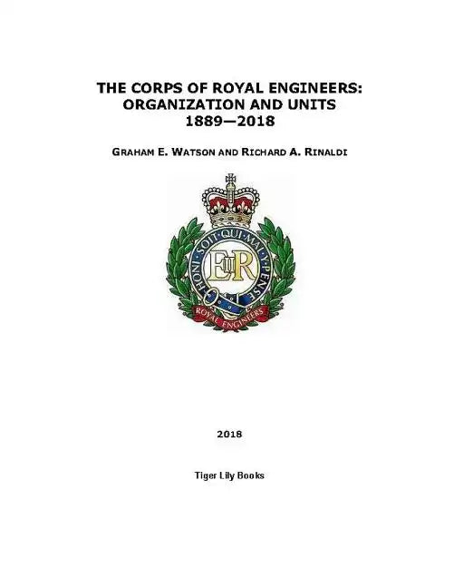 The Corps of Royal Engineers: Organization and Units 1889-2018 - Paperback