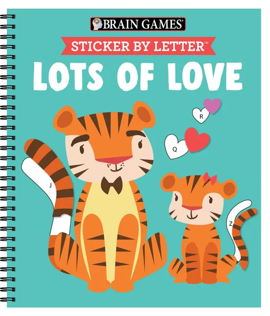 Brain Games - Sticker by Letter: Lots of Love - Spiral