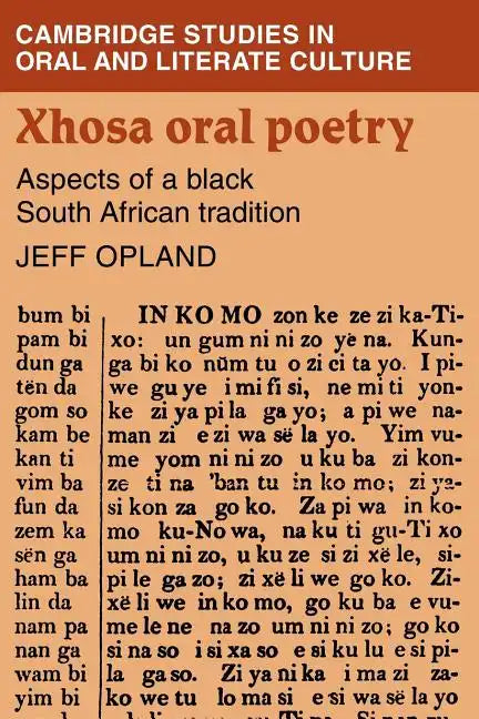 Xhosa Oral Poetry - Paperback