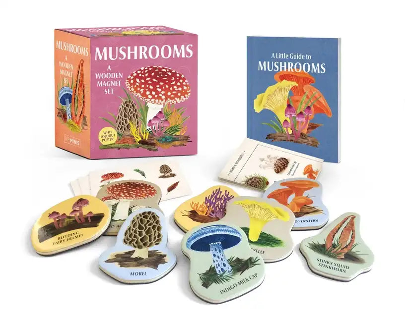 Mushrooms: A Wooden Magnet Set - Paperback