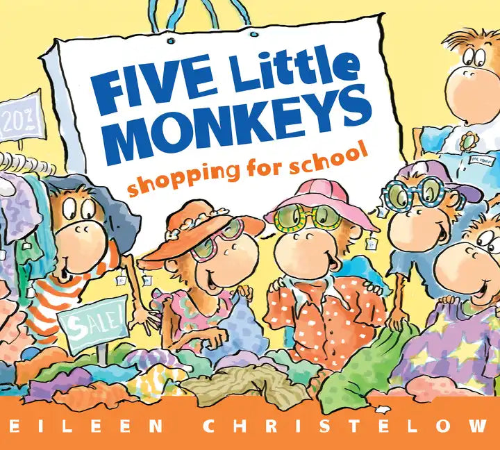 Five Little Monkeys Shopping for School Board Book - Board Book