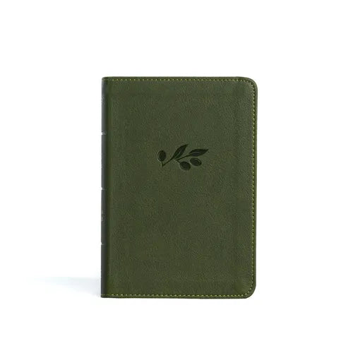 NASB Large Print Compact Reference Bible, Olive Leathertouch - Imitation Leather
